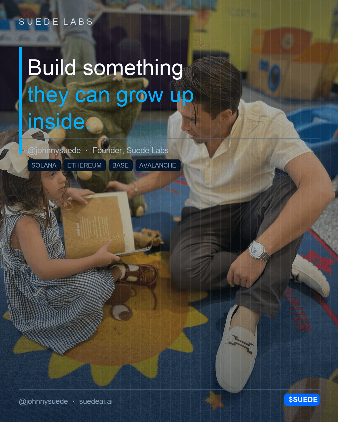 Jason Colapietro reading IP and crypto rights material as Suede AI founder